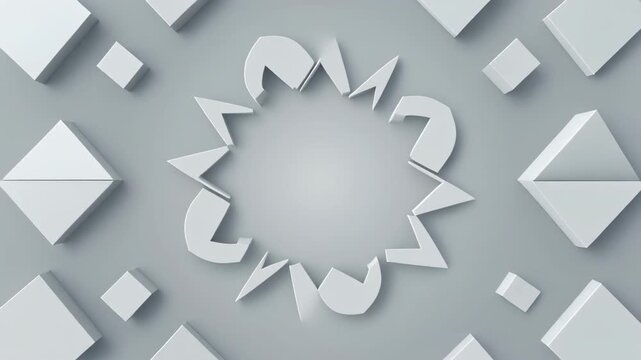 abstract white ink diffusion animation sequence
