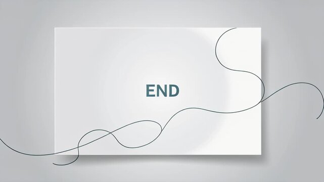 Abstract white line animation on gray background