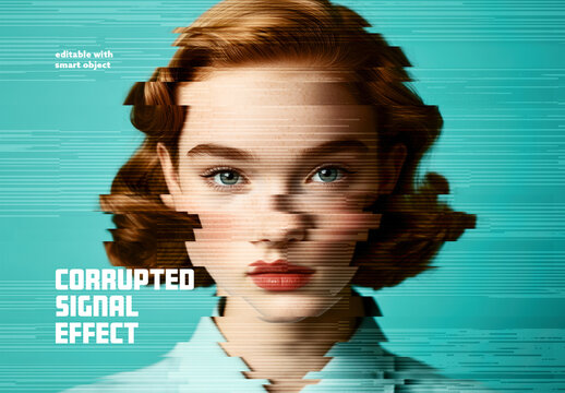 Corrupted Signal Photo Effect