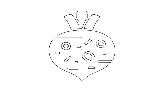 Potato character icon animation