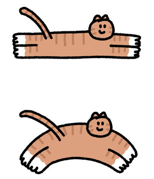 Illustration of a running cat