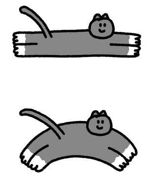 Illustration of a running cat