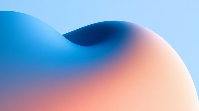 Abstract Fluid Blue Beige Gradient Background	