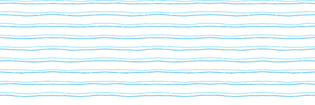 Watercolor baby stripe seamless pattern with soft blue horizontal stripes, hand painted texture. Stripe baby watercolor pattern for nursery fabric or baby bedding