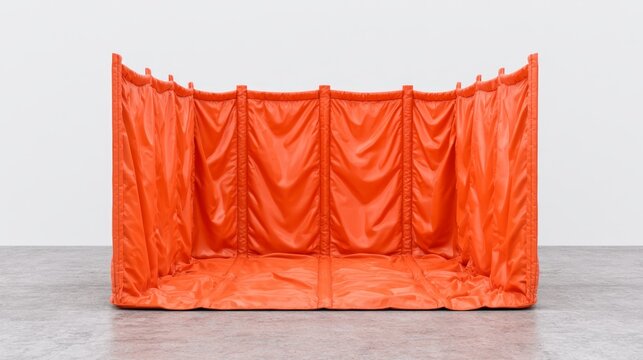 Isolated Flexible Chemical Spill Berm on White Background for Safety and Containment in Various Industrial Applications