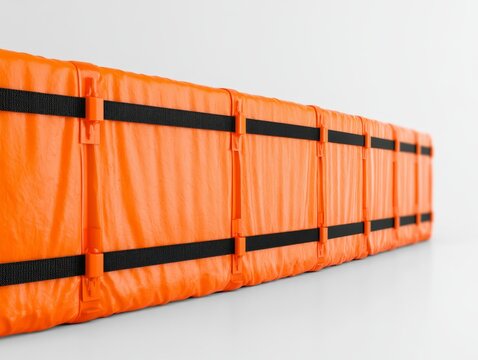 Large Portable Containment Berm Isolated on White Background Ideal for Environmental Safety and Spill Control Applications in Various Industries