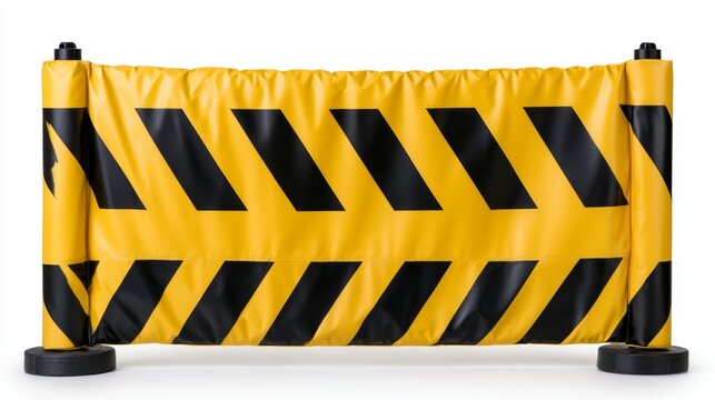 Isolated Emergency Spill Berm on White Background for Safety Precautions and Hazard Management in Industrial or Construction Settings