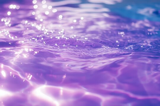 Abstract Liquid Texture, Lavender Color, Surface Ripples and Light Refraction, Waves