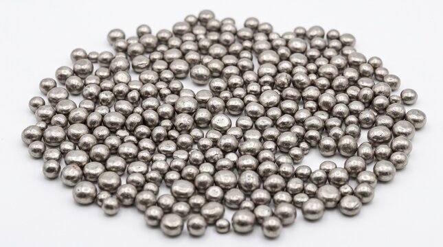A realistic collection of nickel materials featuring laterite ore, saprolite, sulfide ore, crushed fragments, concentrate, pellets, refined nickel ingots, metal plates, granules, and recycled scrap. I