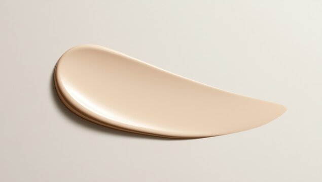 Creamy Foundation Swatch on Light Background.