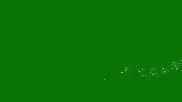 Luxury white glitter sparkle animation, magic fairy dust glowing star particles burst, twinkling shimmer line trail, doodle stars motion, cinematic overlay on green screen 4k