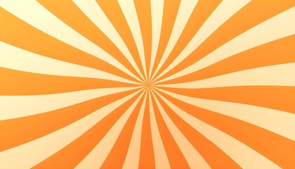 Fototapeta premium Retro Orange Wavy Pinwheel Radial Rays Vector Graphic