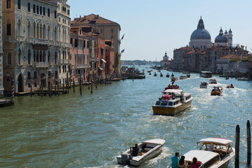 Grand Canal view with Santa Maria della Salute dome © lupiklv