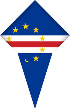 Geometric Cape Verde Germany Flag Location Icon
