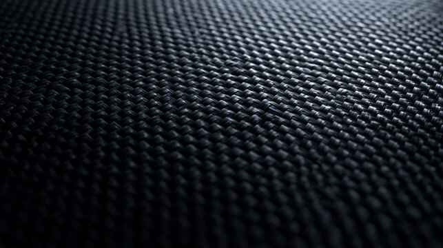 Black Woven Carbon Fiber Texture Background Surface