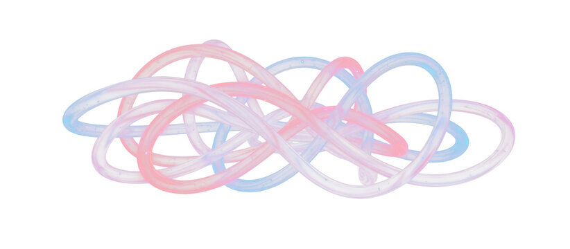 Abstract 3D render depicting intertwined fiber optic cables gl a7b12fbf1c08