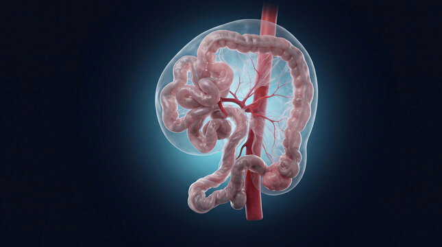 Embryonic intestinal development showing midgut loop cranial caudal limbs cecal bud and primitive colon model.