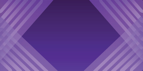 Obraz premium Abstract Purple Geometric Background with Diagonal Stripes and Diamond Center Frame