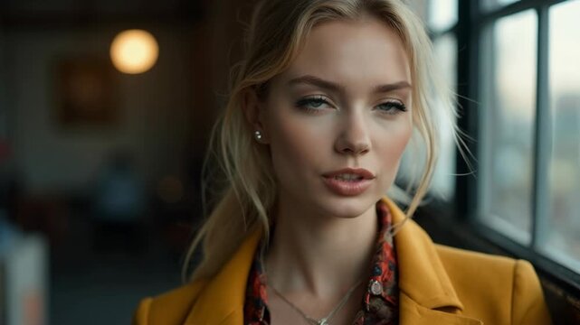 Portrait of her she nice attractive skilled experienced professional smart clever girl agent broker financial director assistant calculating profit at modern loft industrial interior work pl.