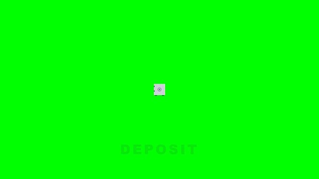 Secure Deposit Vault on Green Screen