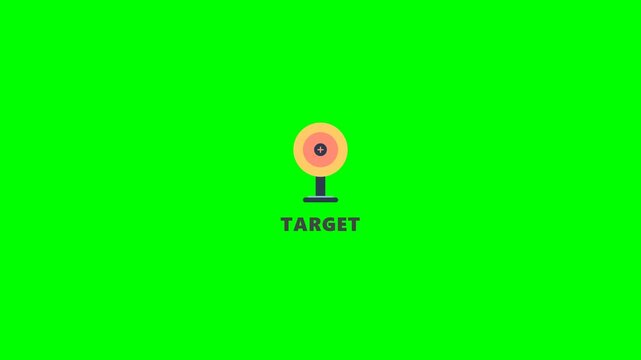 Financial Target Goal on Green Screen