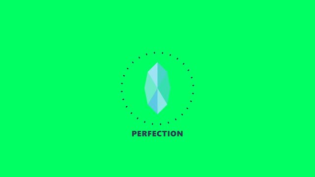Financial Perfection Diamond on Green Screen