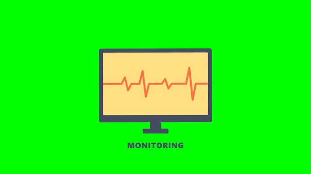 Financial Monitoring Screen on Green Screen