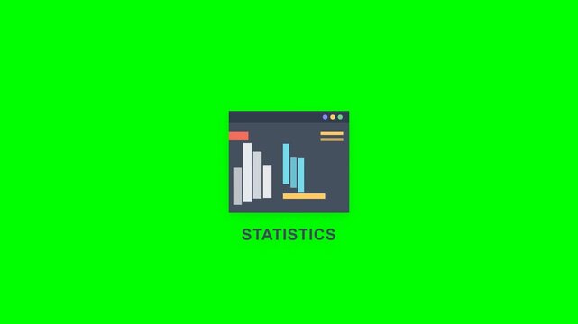 Financial Statistics Dashboard on Green Screen