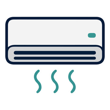 Air conditioner or cool airflow split AC unit vector illustration