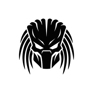 Alien creature mask head icon silhouette symbol graphic