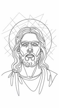 一条線に宿る救世主の肖像