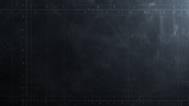Dark Slate Texture with Technical Grid and Measurement Lines
