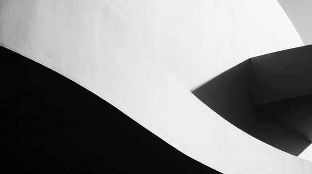Abstract Minimalist Modern Architecture Detail with Geometric Shadows