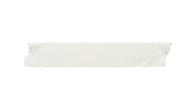 White adhesive tape strip isolated on transparent background