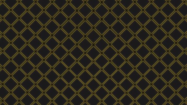 Gold diamond pattern motion background, luxury geometric abstract loop, dark and metallic texture for branding