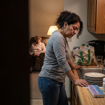 Caregiver Experiencing Exhaustion