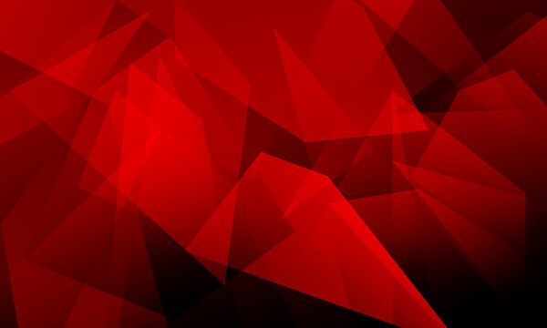 abstract red fractal geometric triangle polygon shape background