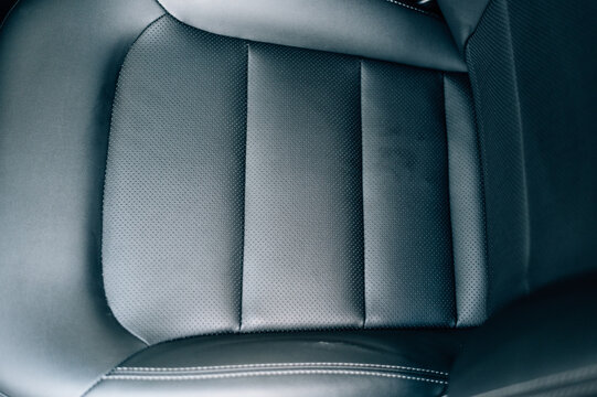 Seat upholstery in a new expensive car