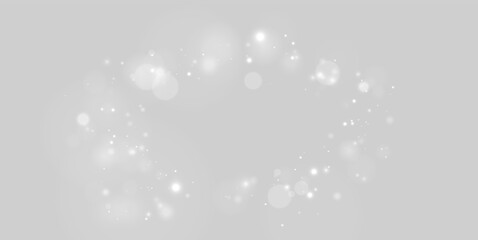 White glowing dust particles float softly on a dark background. Bright specks create an elegant luminous effect. Perfect for festive designs, overlays, magic scenes, and celebrations. © Ole moda