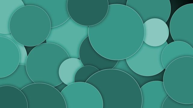 Abstract background of overlapping paper circles with soft shadows and a clean minimal look animation