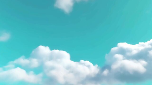 Clouds floating gently across a bright turquoise sky creating a peaceful atmosphere filled with soft texture and open space for creative background designs.