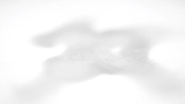 Faint grey amorphous mark on a clean white background