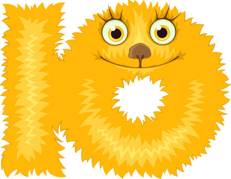 Alphabet . Cute monster letter.Cyrillic alphabet.	
