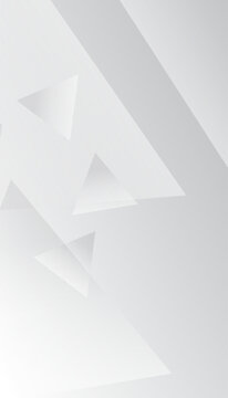 Abstract white gray geometric triangle background vector, clean modern low poly layout presentation banner wallpaper backdrop, minimal silver corporate business card design