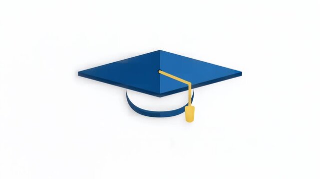 Academic graduation cap symbol education knowledge achievement concept