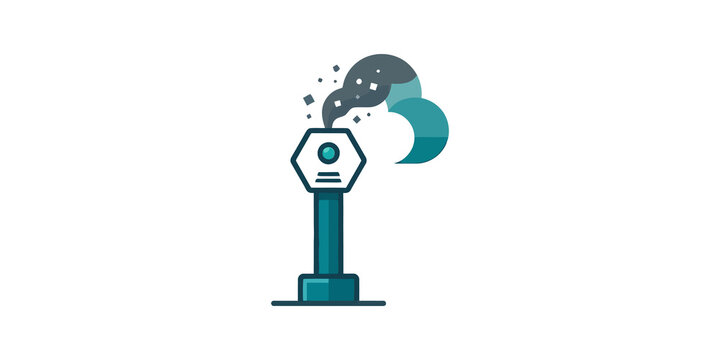 Night sensor light icon with moon and dust particles for home security.
