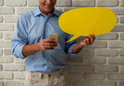 Smartphone Speech Bubble Concept.