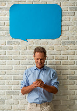 Smartphone Message Bubble Concept.