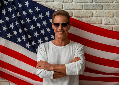 Proud American Man Portrait.