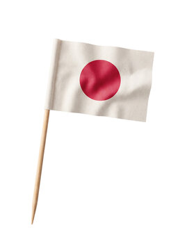 Small toothpick flag of japan isolated as PNG